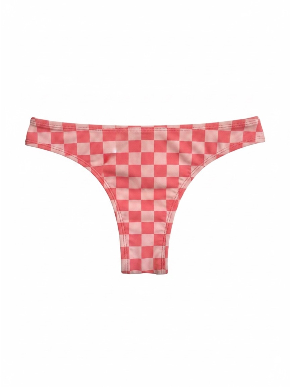 Kona Sol Pink Checkerboard Hipster Bikini Bottom Size M